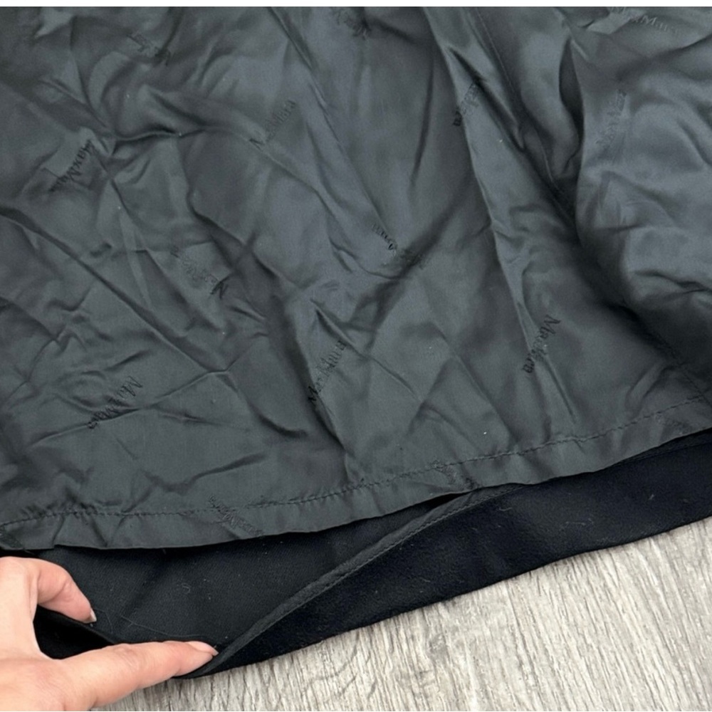MaxMara Classic  Black Trench Coat Double Breast 100% Virgin Wool - Picture 7 of 16